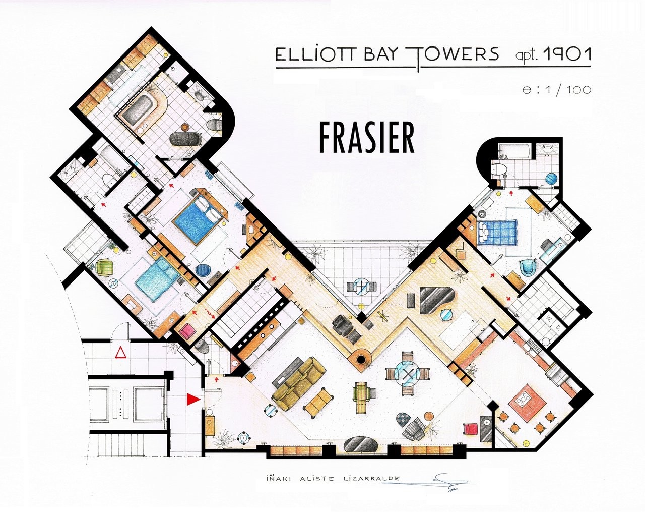 Famous Tv Series Apartments Turned In Real Plans Architect Us