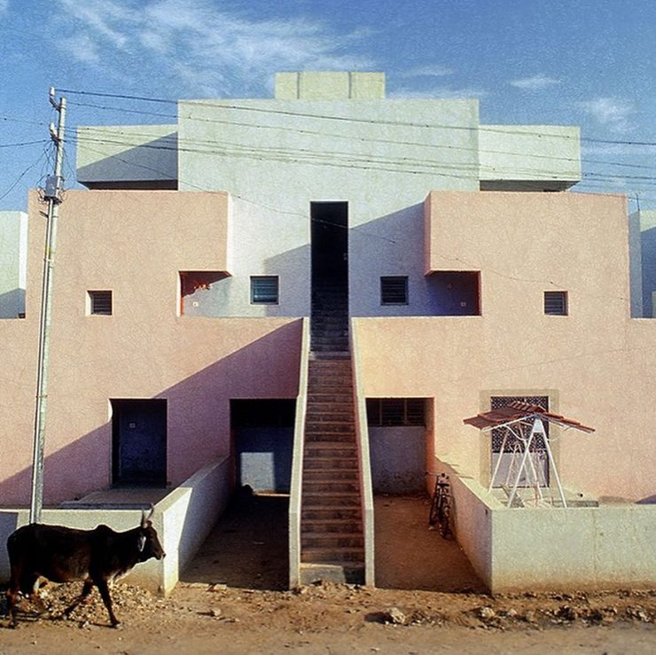 B.V. Doshi, Life Insurance Corporation Housing, Ahmedabad, India, 1973