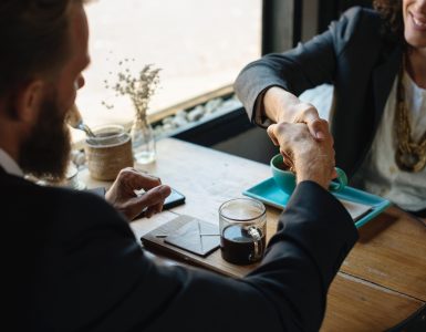 Interview shake hands