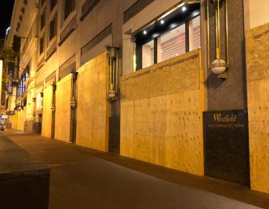 San Francisco Stores Boarded Up on COVID crisis