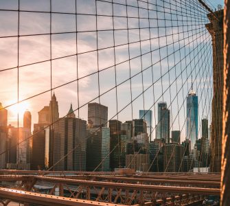 J1 Researcher in New York skyline