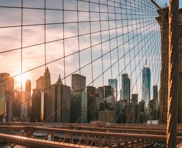 J1 Researcher in New York skyline