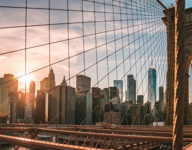 J1 Researcher in New York skyline