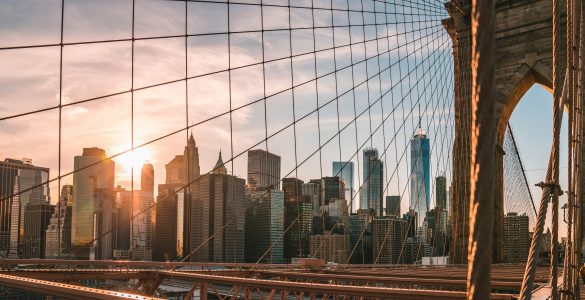 J1 Researcher in New York skyline