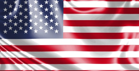 show the flag of the USA
